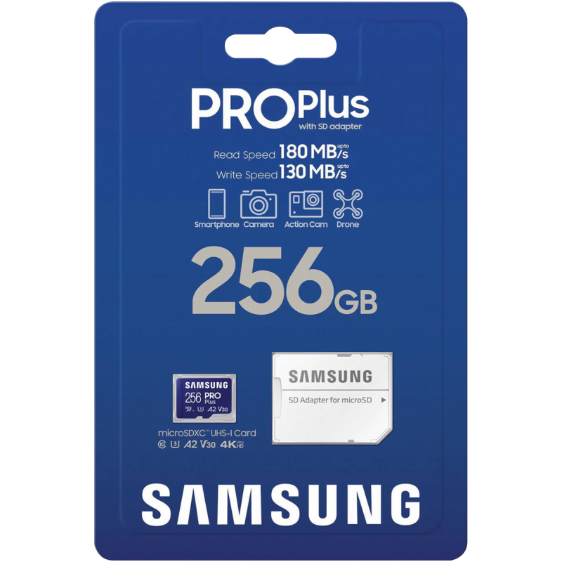 Carte Mémoire Samsung 256 Go Pro Plus